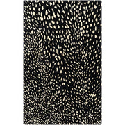 Surya Rugs Athena Collection Black & Cream Leopard Animal Print Area Rug ATH-5172
