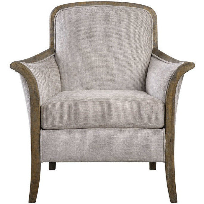 Uttermost Brittoney Taupe Woven Accent Armchair