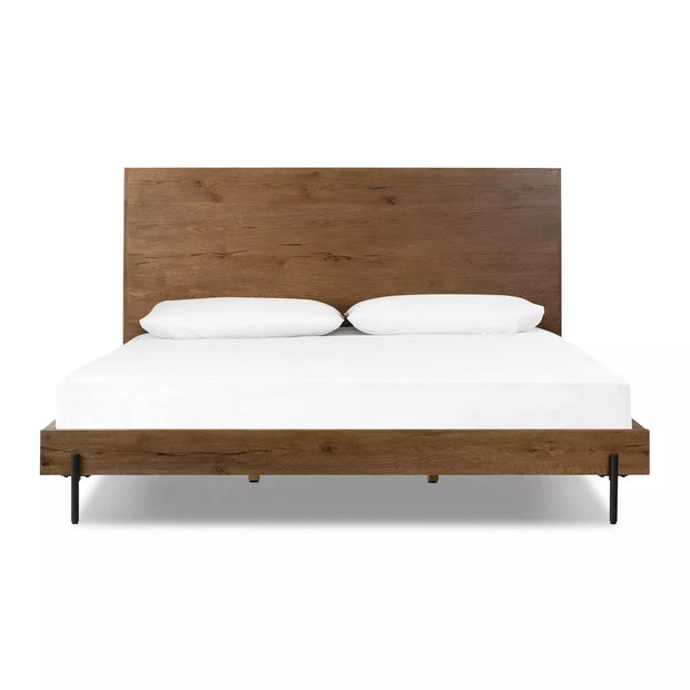 Four Hands Eaton Bed ~ Amber Oak Wood Finish King Size Bed