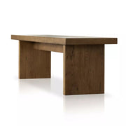 Four Hands Eaton Dining Bench ~ Amber Oak Wood Finish