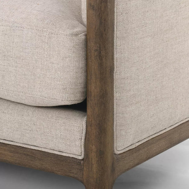 Four Hands Ellsworth Tufted Sofa ~ Alcala Wheat Upholstered Performance Fabric