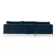Four Hands Emery 2 Piece Left Chaise Sectional 110” ~ Sapphire Bay Velvet Upholstered Fabric