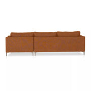 Four Hands Emery 2 Piece Right Chaise Sectional 110” ~  Sutton Rust Velvet Upholstered Fabric