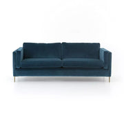 Four Hands Emery Sofa 84” ~ Sapphire Bay Velvet Upholstered Fabric