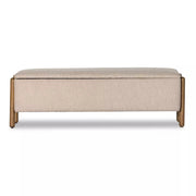 Four Hands Emma Trunk ~ Knoll Sand Upholstered Boucle Fabric