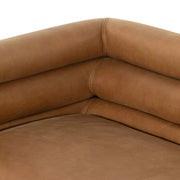 Four Hands Evie Channeled Sofa 88” ~ Palermo Cognac Top Grain Leather