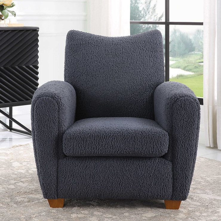 Uttermost Teddy Slate Faux Shearling Accent Chair