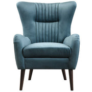 Uttermost Dax Channel Tufted Blue Velvet Accent Chair