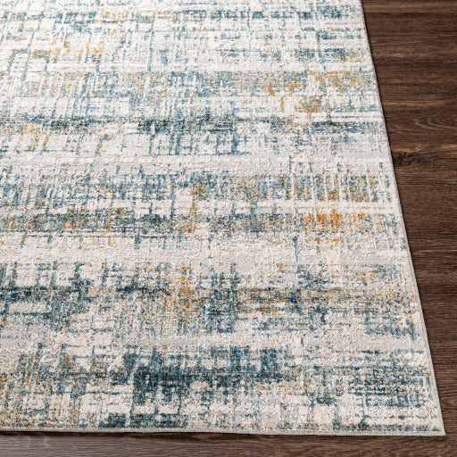 Surya Rugs Carmel Collection Light Gray, Off White, Gray, Mustard, Brown & Dark Blue Area Rug CRL-2309