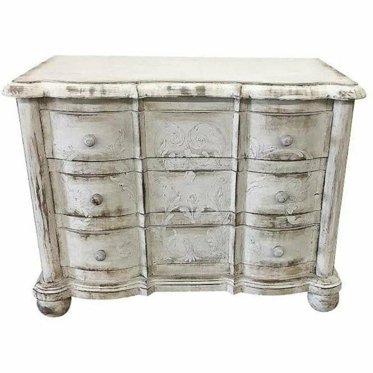 Casa Bonita Peruvian Hand-Painted Carved Wood Bellissimo Nightstand