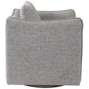 Uttermost Corben Stone Gray Linen Swivel Armchair