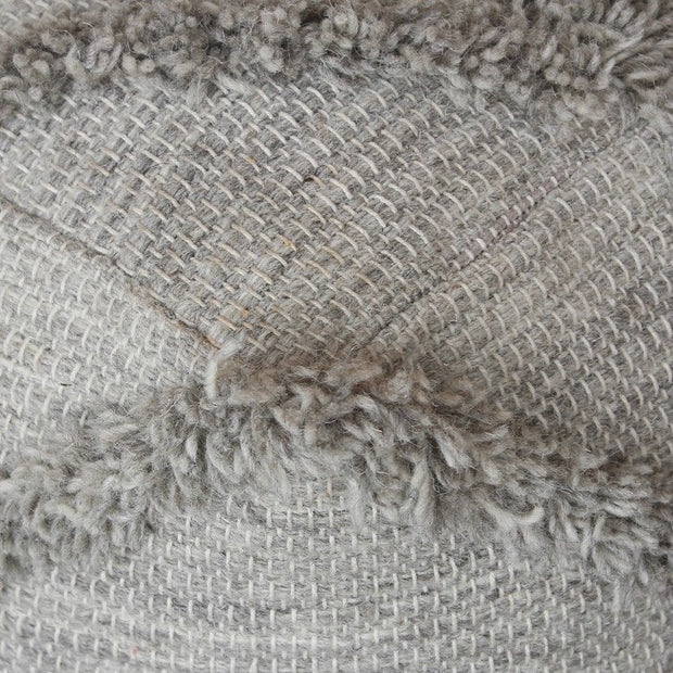 Uttermost Olfen Handwoven Gray Wool Pouf