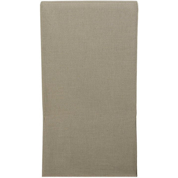 Uttermost Coley Tan Linen Performance Fabric Slipcovered Armless Chair With Pillow