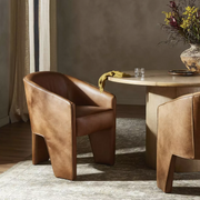 Four Hands Fae Dining Chair ~ Sonoma Chestnut Top Grain Leather