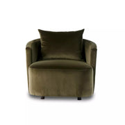 Four Hands Farrah Chaise Lounge ~ Surrey Olive Upholstered Velvet Fabric