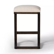Four Hands Finn Counter Stool ~ Antwerp Natural Performance Fabric Cushioned Seat