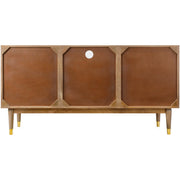 Surya Dalma Modern Natural Wood and Rattan Sideboard Cabinet DLM-003
