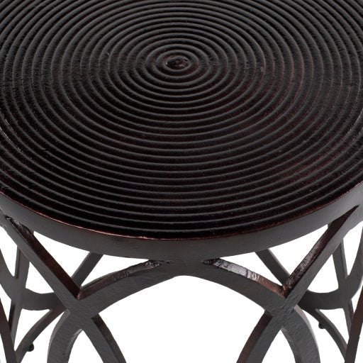 Surya Earnshaw Modern Metallic Round Accent Side Table EAW-002