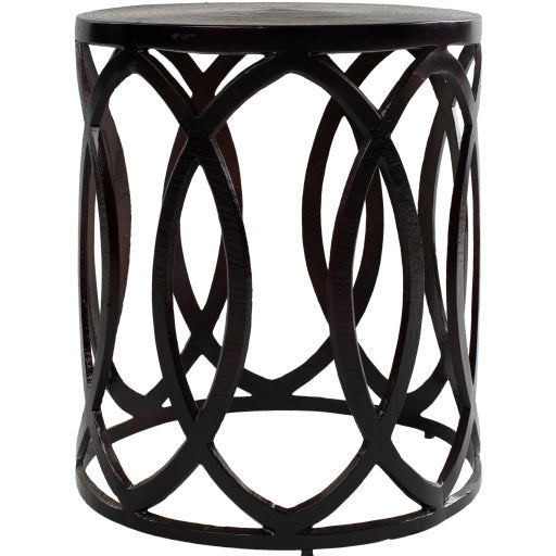 Surya Earnshaw Modern Metallic Round Accent Side Table EAW-002