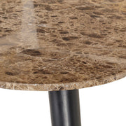 Surya Grandeur Modern Brown Marble Top With Black Wood & Brass Base Coffee Table GUR-002