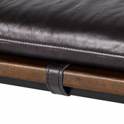 Four Hands Gabine Accent Bench ~ Sonoma Black Top Grain Leather