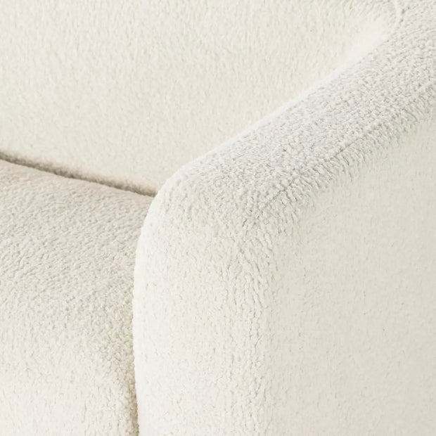 Four Hands Gidget Sofa 84” ~ Sheepskin Natural Faux Shearling Upholstered Fabric