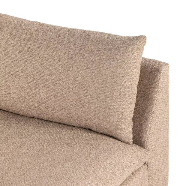 Four Hands Grant Armless Sofa 94” ~ Heron Sand Upholstered Fabric