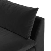 Four Hands Grant Armless Sofa 94” ~ Henry Charcoal Upholstered Performance Fabric
