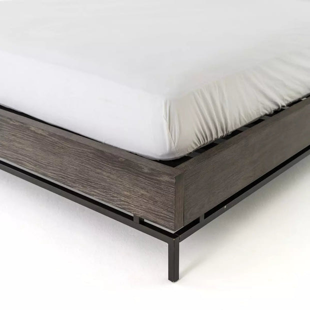 Four Hands Greta Bed ~ Autumn Grey Finished Oak King Size Bed