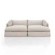 Four Hands Habitat Slipcovered Double Chaise Sectional 102" ~ Valley Nimbus Slipcover Fabric