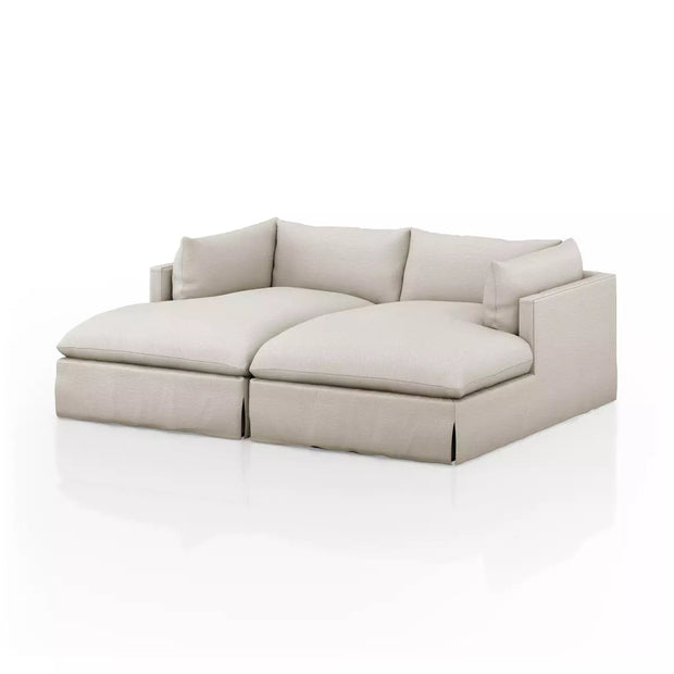 Four Hands Habitat Slipcovered  Double Chaise Sectional 87" ~ Valley Nimbus Slipcover Fabric