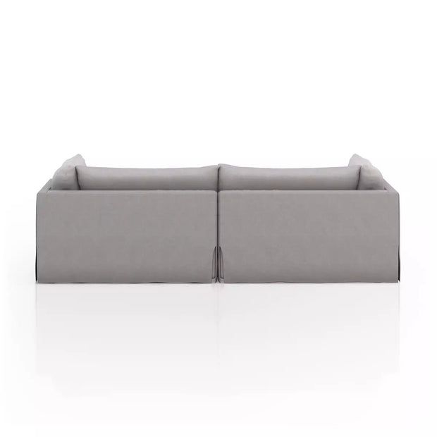 Four Hands Habitat Slipcovered Double Chaise Sectional 102" ~ Vesuvio Dove Slipcover Fabric