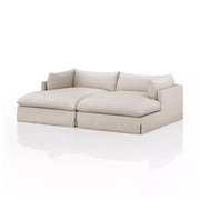 Four Hands Habitat Slipcovered Double Chaise Sectional 102" ~ Valley Nimbus Slipcover Fabric