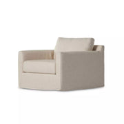 Four Hands Hampton Slipcovered Swivel Chair ~ Evere Creme Performance Fabric Slipcover