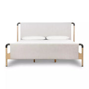 Four Hands Harriett Bed ~ Gibson Wheat Upholstered King Size Bed