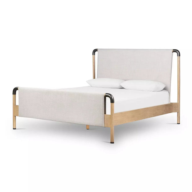 Four Hands Harriett Bed  ~ Gibson Wheat Upholstered Queen Size Bed
