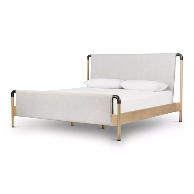 Four Hands Harriett Bed ~ Gibson Wheat Upholstered King Size Bed