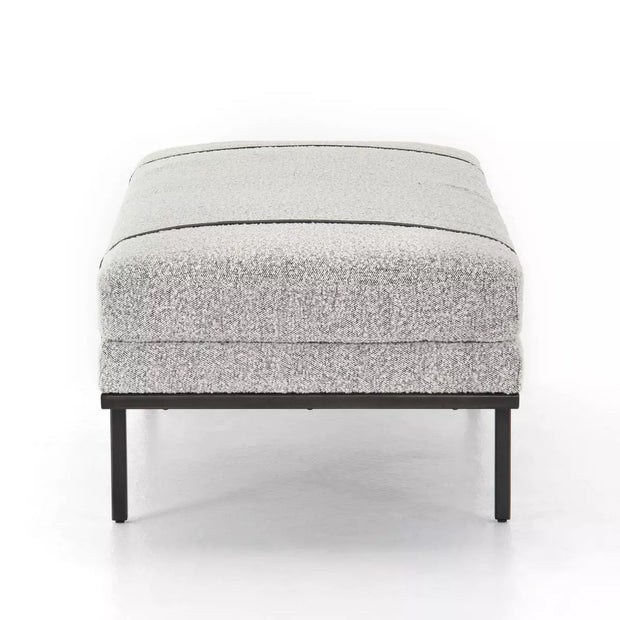 Four Hands Harris Accent Bench ~ Knoll Domino Upholstered Performance Fabric