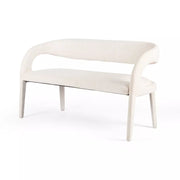 Four Hands Hawkins Dining Bench ~ Omari Natural Upholstered Performance Fabric