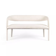 Four Hands Hawkins Dining Bench ~ Omari Natural Upholstered Performance Fabric