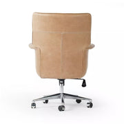Four Hands Humphrey Desk Chair With Casters ~ Palermo Drift Upholstered Leather