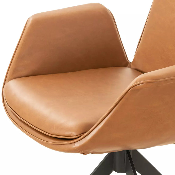 Four Hands Inman Desk Chair ~ Sierra Butterscotch Upholstered Faux Leather