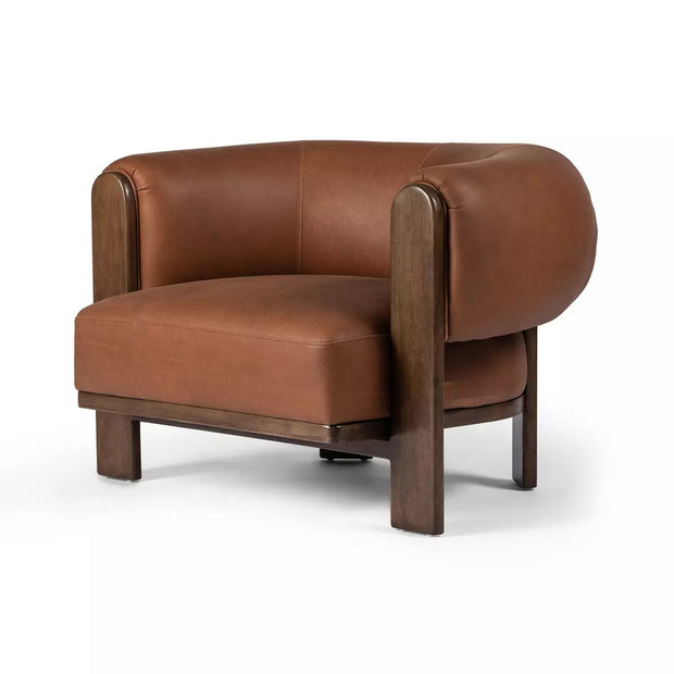 Four Hands Ira Chair ~ Brickhouse Cognac Top Grain Leather