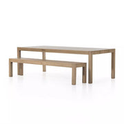 Four Hands Isador Dining Bench 86" ~ Dry Wash Poplar Wood Finish