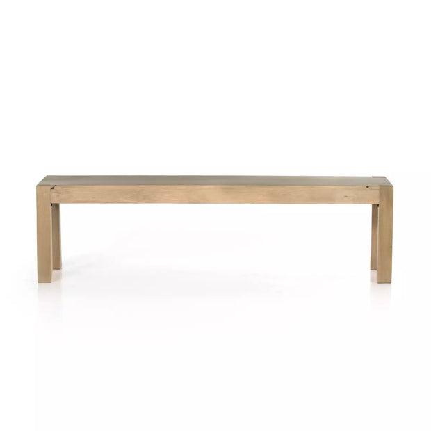 Four Hands Isador Dining Bench 68.5" ~ Dry Wash Poplar Wood Finish