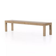 Four Hands Isador Dining Bench 86" ~ Dry Wash Poplar Wood Finish