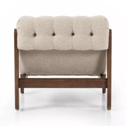 Four Hands Jeremiah Chair ~ Weslie Flax Button Tufted Upholstered Fabric