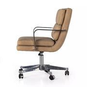 Four Hands Jude Desk Chair With Casters ~ Palermo Nude Top Grain Leather