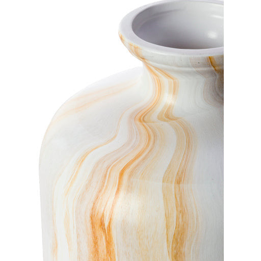 Surya Kushan Collection Modern White Ceramic Vase KUH-002