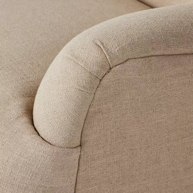 Four Hands Kadon Chair ~ Antwerp Taupe Upholstered Faux Shearling Performance Fabric